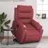 Sillón reclinable de masaje de pie cuero artificial rojo