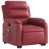 Sillón reclinable de masaje de pie cuero artificial rojo