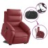 Sillón reclinable de masaje de pie cuero artificial rojo