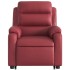 Sillón reclinable de masaje de pie cuero artificial rojo