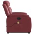 Sillón reclinable de masaje de pie cuero artificial rojo