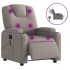 Sillón reclinable de masaje eléctrico tela gris