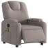 Sillón reclinable de masaje eléctrico tela gris