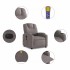 Sillón reclinable de masaje eléctrico tela gris