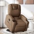 Sillón reclinable elevable de tela