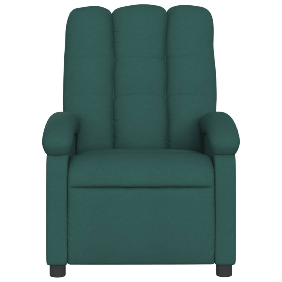 Sillón reclinable eléctrico tela verde