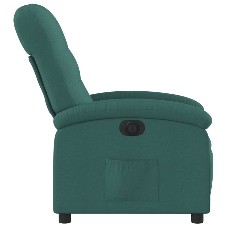 Sillón reclinable eléctrico tela verde
