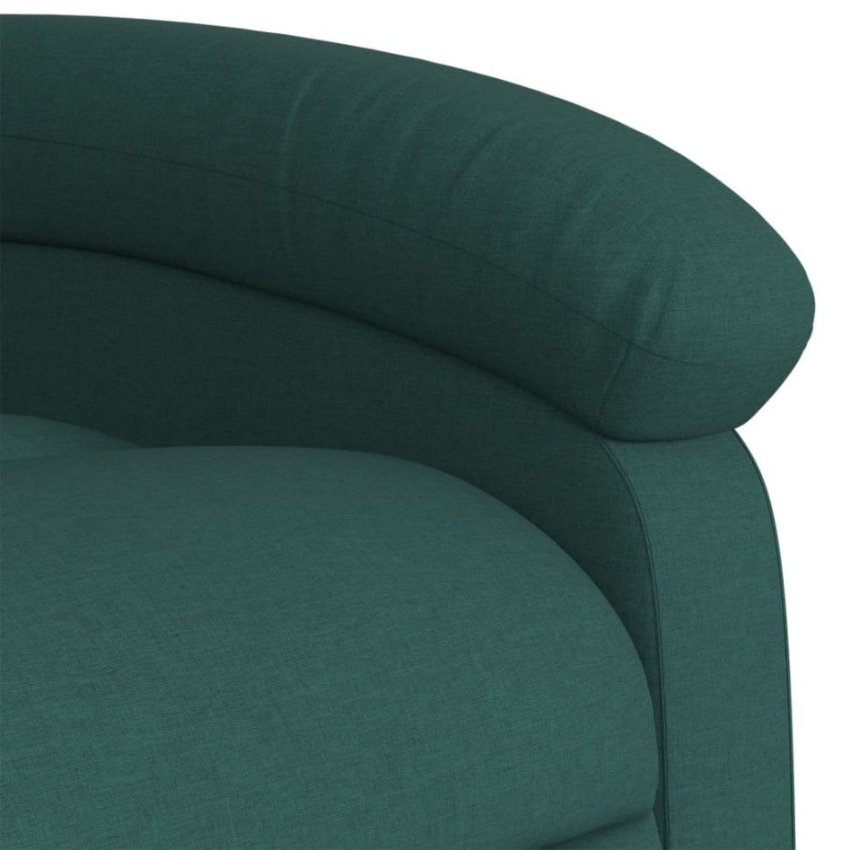 Sillón reclinable eléctrico tela verde