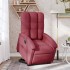 Sillón reclinable elevable tela rojo