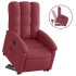 Sillón reclinable elevable tela rojo