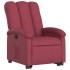 Sillón reclinable elevable tela rojo