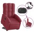 Sillón reclinable elevable tela rojo