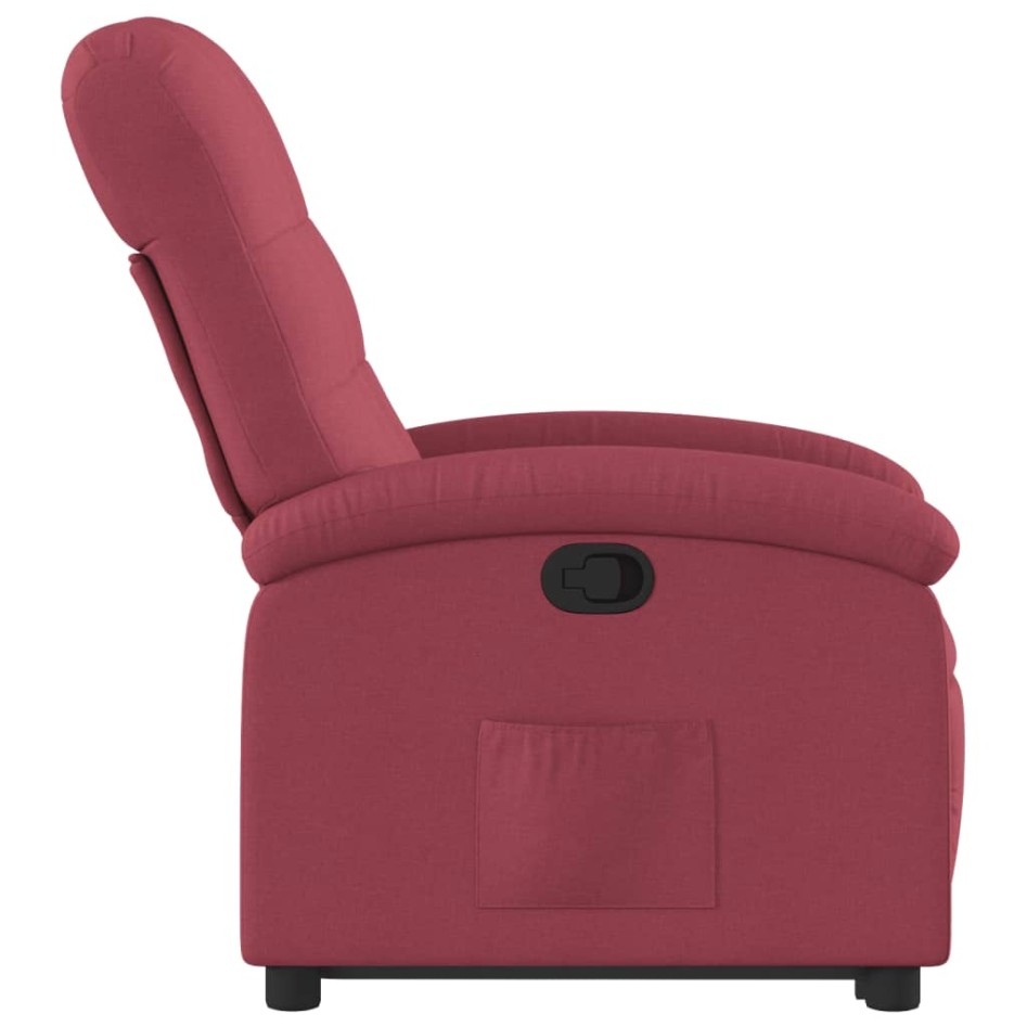 Sillón reclinable elevable tela rojo