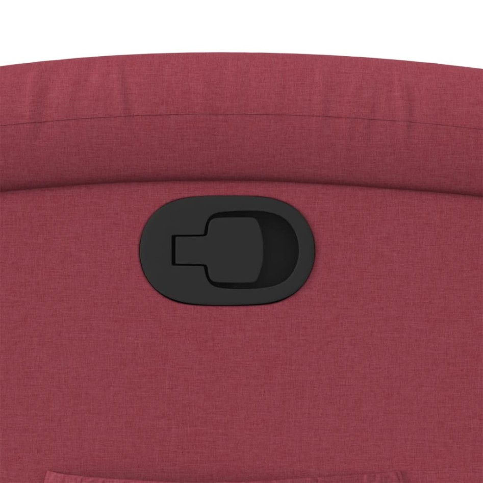 Sillón reclinable elevable tela rojo