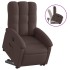 Sillón reclinable elevable tela marrón