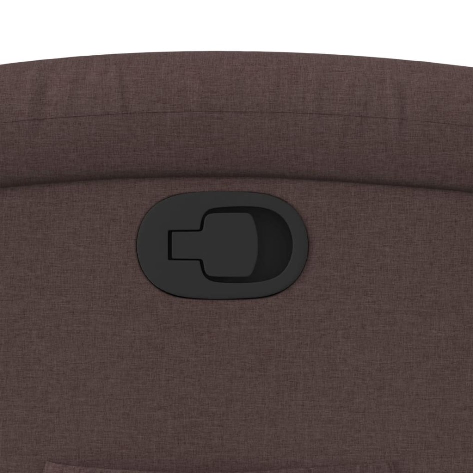 Sillón reclinable elevable tela marrón