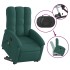 Silla de masaje reclinable de pie de tela verde