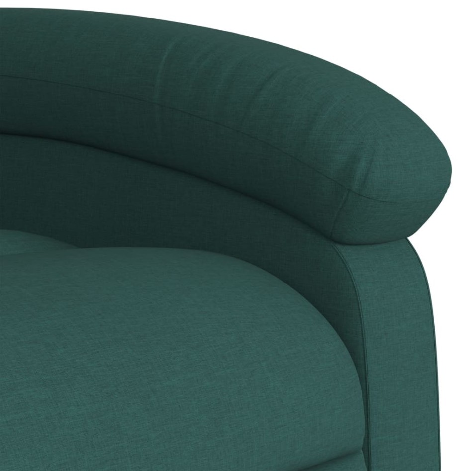 Silla de masaje reclinable de pie de tela verde