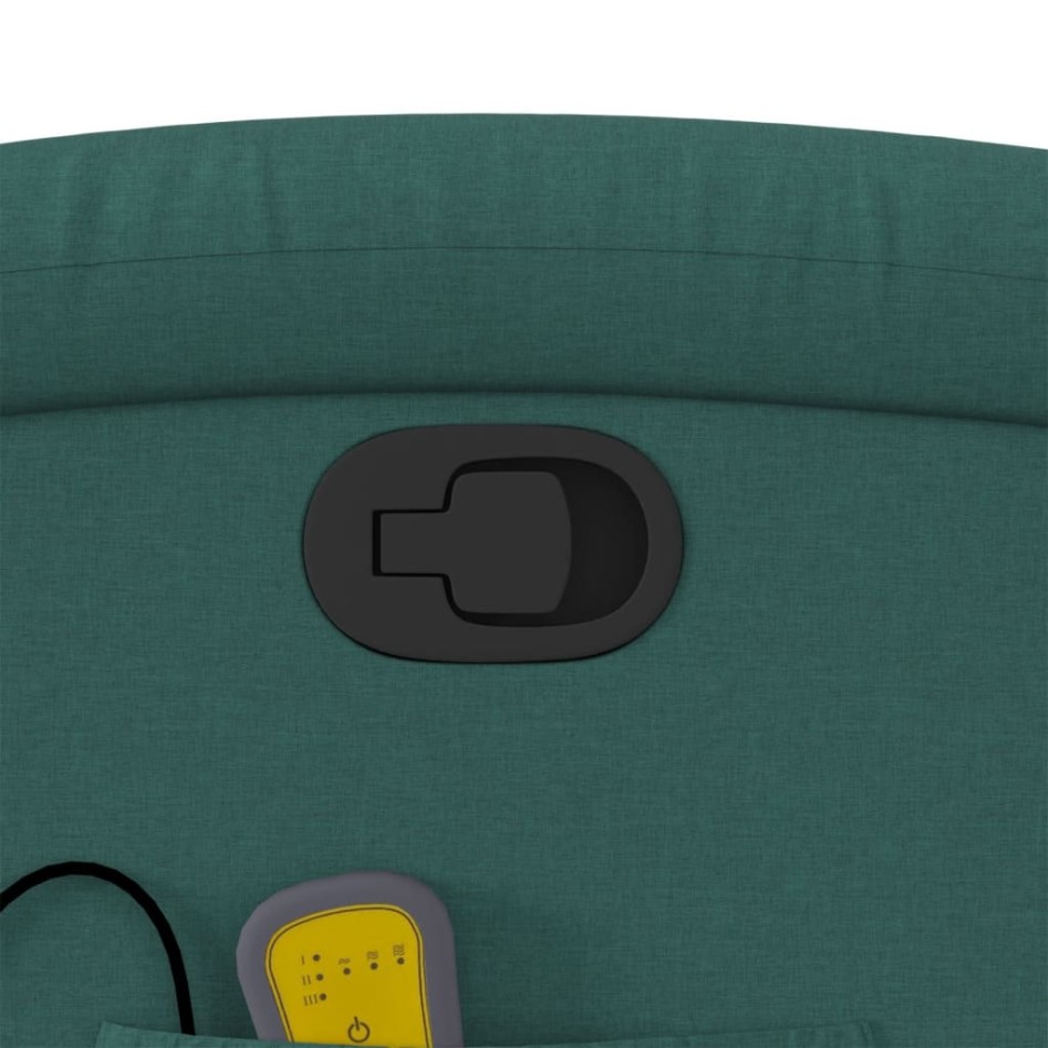 Silla de masaje reclinable de pie de tela verde