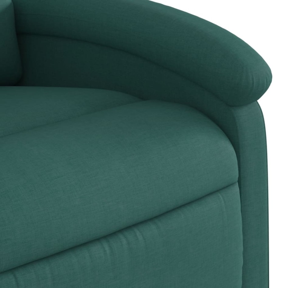 Sillón reclinable eléctrico tela verde
