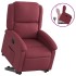 Sillón reclinable elevable tela rojo
