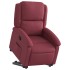 Sillón reclinable elevable tela rojo