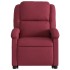 Sillón reclinable elevable tela rojo