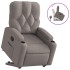 Sillón reclinable elevable tela gris