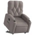 Sillón reclinable elevable tela gris