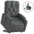 Sillón reclinable elevable de tela gris