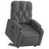 Sillón reclinable elevable de tela gris