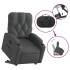 Sillón reclinable elevable de tela gris