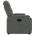 Sillón reclinable elevable de tela gris