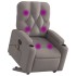 Sillón reclinable de masaje elevable tela gris