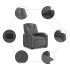 Sillón eléctrico reclinable elevable de tela gris