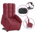 Sillón eléctrico reclinable elevable de tela rojo