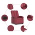 Sillón eléctrico reclinable elevable de tela rojo