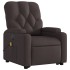 Sillón masaje eléctrico reclinable elevable tela marrón
