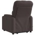 Sillón masaje eléctrico reclinable elevable tela marrón