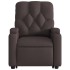 Sillón masaje eléctrico reclinable elevable tela marrón