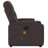 Sillón masaje eléctrico reclinable elevable tela marrón