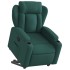 Sillón reclinable elevable tela verde