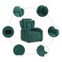 Sillón reclinable elevable tela verde