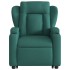 Sillón reclinable elevable tela verde