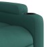 Sillón reclinable elevable tela verde