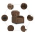 Sillón eléctrico reclinable elevable de tela