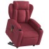 Sillón reclinable de masaje elevable tela rojo