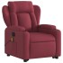 Sillón reclinable de masaje elevable tela rojo
