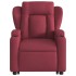 Sillón reclinable de masaje elevable tela rojo