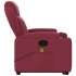 Sillón reclinable de masaje elevable tela rojo
